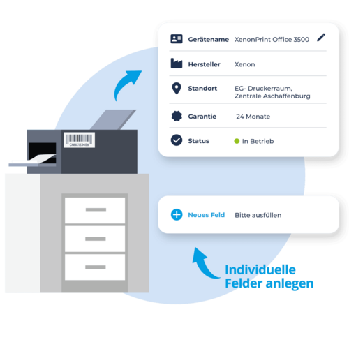 Inventarisierungssoftware Überblick Übersicht über Eigenschaften eines Druckers