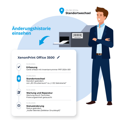 Inventarisierungssoftware Historie Lückenlose Historie der Assets