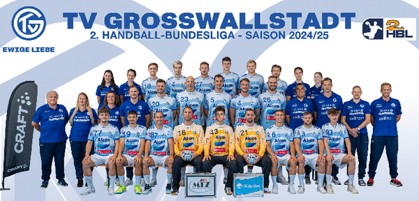 Das Mannschaftsbild des TV Großwallstadt in der Saison 2024/25.