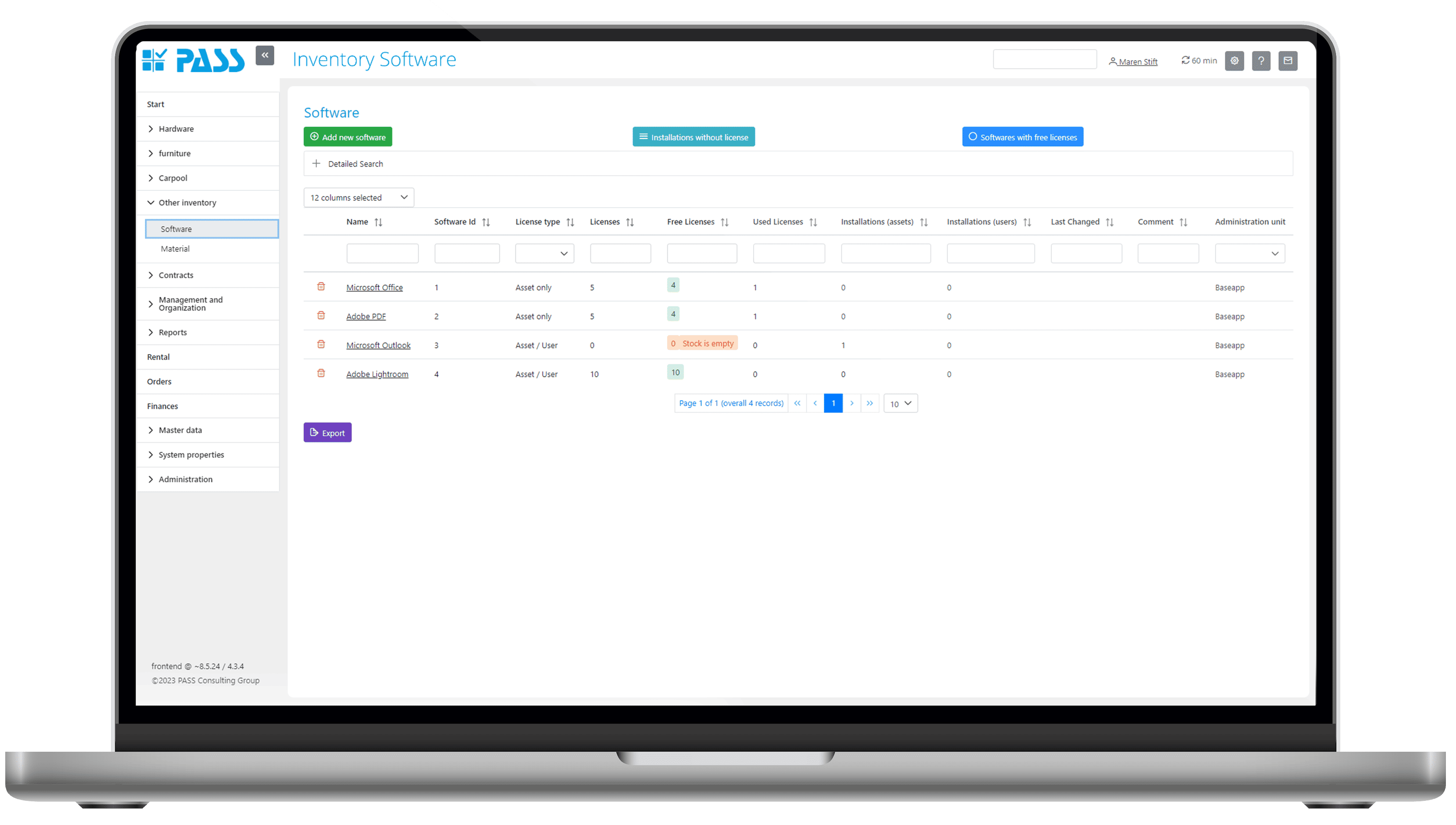 software licences overview