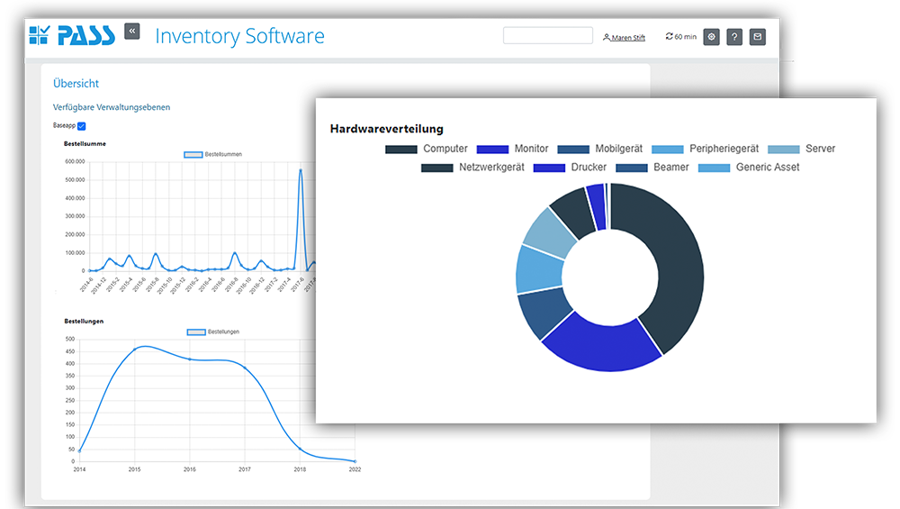 Inventarisierungssoftware - Funktion: Reportings generieren